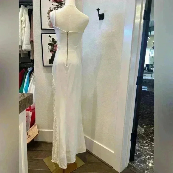 MARIA BIANCA NERO Olivia Lace Inset One-Shoulder Gown Ivory SZ 4 *Worn Once - Picture 6 of 11